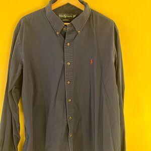 Polo Ralph Lauren Classic Fit Button Down Dress Shirt Mens Size 2XL Blue